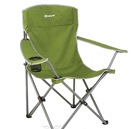 Кресло складное 140 кг (ст.труба д19) зеленый ромб, с чехлом (T-N-249-GR) NISUS (Тонар