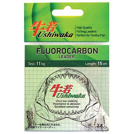 Поводок Ushiwaka Fluorocarbon UF2522, 22кг/25см, 2шт