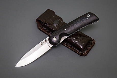 Складной нож сталь D2 «Амур», рукоять черный граб