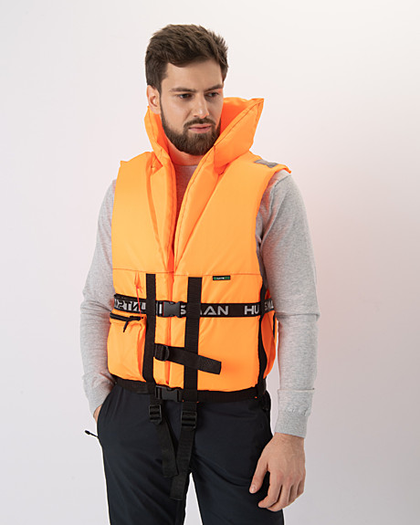 Жилет спасательный ПР ткань Оксфорд цвет Оранжевый (Размер 44-48/ 60 кг)