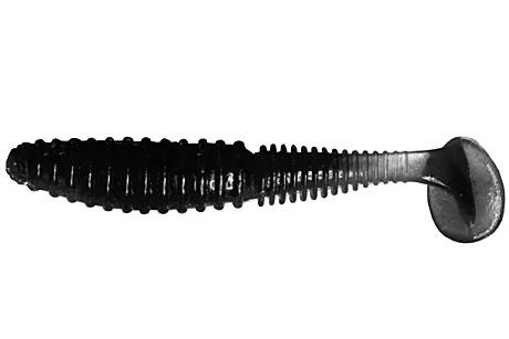 Мягк.приманки LureMax AYAME 4''/9,5см, LSA4-006 Black 1шт. (упак. 10 шт.)