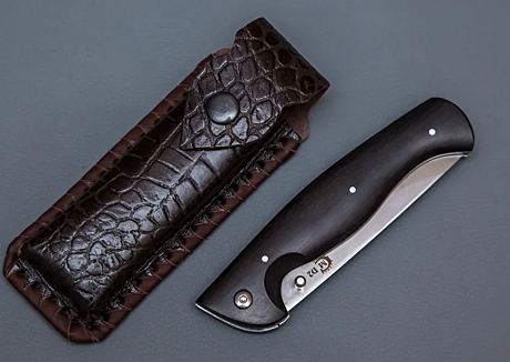 Складной нож сталь D2 «Сибиряк», рукоять черный граб