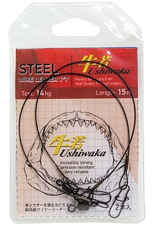 Поводок Ushiwaka Steel Wire Leader USWL7-1509 1х7, 9,9кг/15см, 2шт