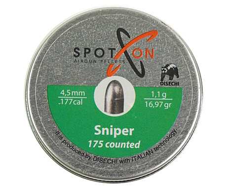 Пуля пневм. SPOTON Sniper 4,5 мм, 1,10 гр. (175 шт)