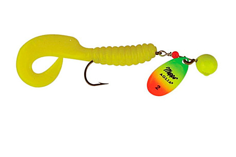 Блесна вращ. Mepps AGLIA SPINFLEX, 2/14g, Chartreuse/Tiger/Yellow
