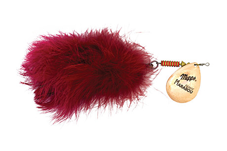 Блесна вращ. Mepps GIANT MARABOU Copper/Red (блистер)