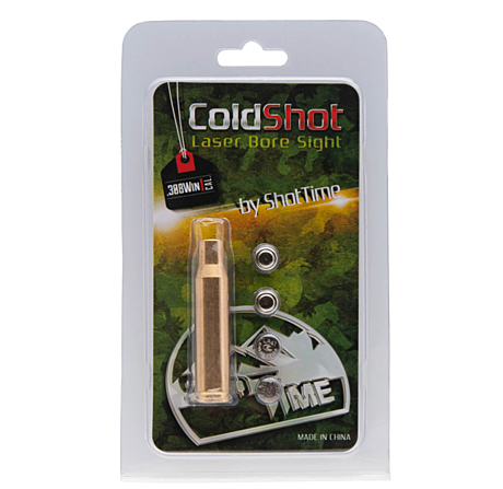 Лазерный патрон ShotTime ColdShot 308Win., латунь, лазер красный 655нМ